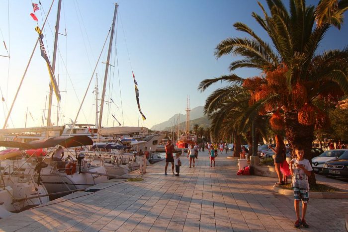 Makarska waterfront promenade