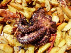 Baked octopus