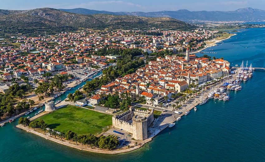 Trogir aerial view