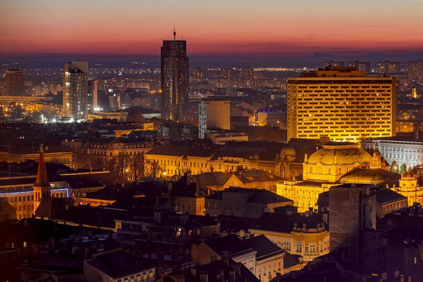 Zagreb aerial view